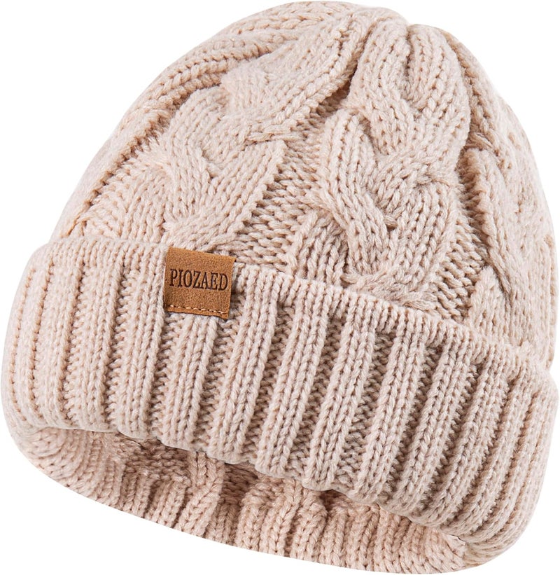 PIOZAED Womens Winter Knitted Beanie Hat Knit Warm Skull Cap Skull Cap Beanie for Women 2 Packs - Image 3
